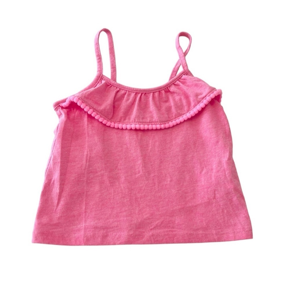 💫$4/ADD ON 💫 The Children's Place Pink Camisole Pom-Pom Trim Baby Girl 18 Months